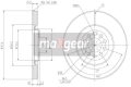 MAXGEAR Brzdový kotúč 190974