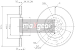 MAXGEAR Brzdový kotúč 190974