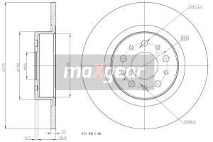 MAXGEAR Brzdový kotúč 190992