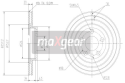 MAXGEAR Brzdový kotúč 190999