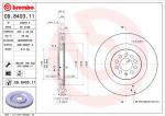 BREMBO Brzdový kotúč 09840311