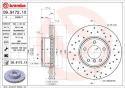 BREMBO Brzdový kotúč 0991721X