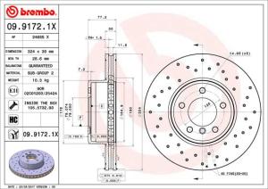 BREMBO Brzdový kotúč 0991721X