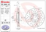 BREMBO Brzdový kotúč 0993632X