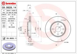 BREMBO Brzdový kotúč 09992811