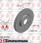 ZIMMERMANN Brzdový kotúč 285351352