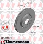 ZIMMERMANN Brzdový kotúč 285351820