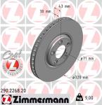 ZIMMERMANN Brzdový kotúč 290226820