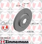 ZIMMERMANN Brzdový kotúč 320380520