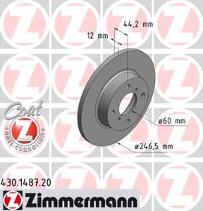 ZIMMERMANN Brzdový kotúč 430148720