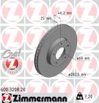 ZIMMERMANN Brzdový kotúč 600320820