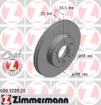 ZIMMERMANN Brzdový kotúč 600320920