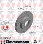 ZIMMERMANN Brzdový kotúč 600321252