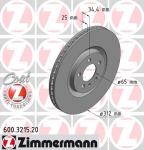 ZIMMERMANN Brzdový kotúč 600321520