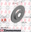 ZIMMERMANN Brzdový kotúč 600321620