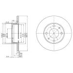 DELPHI Brzdový kotúč BG2147