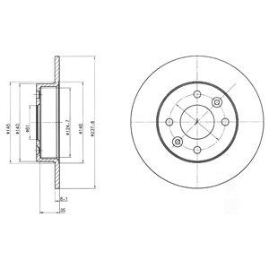 DELPHI Brzdový kotúč BG2258