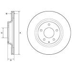 DELPHI Brzdový kotúč BG4693C
