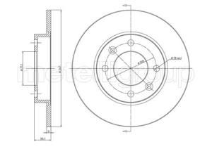 METELLI Brzdový kotúč 230567C