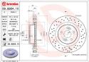 BREMBO Brzdový kotúč 0989041X
