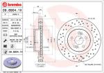 BREMBO Brzdový kotúč 0989041X