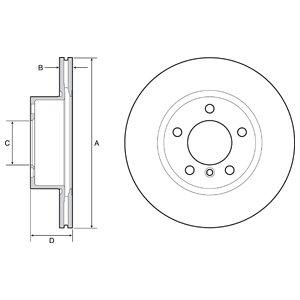 DELPHI Brzdový kotúč BG4645C