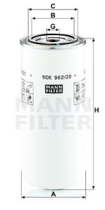 MANN-FILTER Palivový filter WDK96220