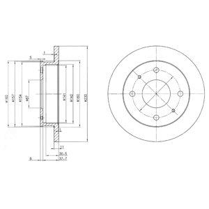 DELPHI Brzdový kotúč BG3337