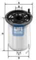 UFI Palivový filter 2607900