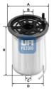 UFI Palivový filter 2607900