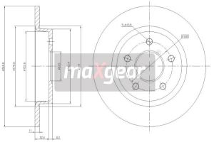 MAXGEAR Brzdový kotúč 191226