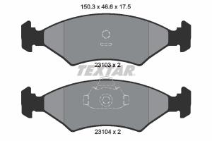 TEXTAR Sada brzdových platničiek kotúčovej brzdy 2310301