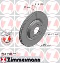 ZIMMERMANN Brzdový kotúč 280318420