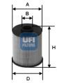 UFI Palivový filter 2607700