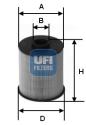 UFI Palivový filter 2607700