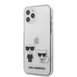 Puzdro Karl Lagerfeld pre iPhone 12/12 Pro (6.1) KLHCP12MCKTR silikónové, transparentné