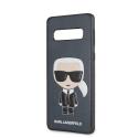 Puzdro Karl Lagerfeld pre Samsung Galaxy S10 KLHCS10IKPUBL imitácia kože, modré