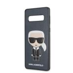 Puzdro Karl Lagerfeld pre Samsung Galaxy S10 KLHCS10IKPUBL imitácia kože, modré
