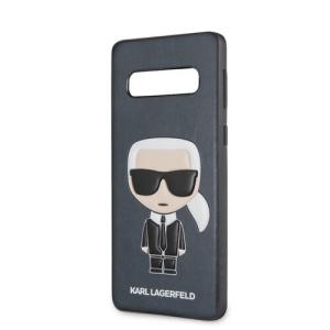 Puzdro Karl Lagerfeld pre Samsung Galaxy S10 KLHCS10IKPUBL imitácia kože, modré