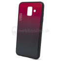 Puzdro Gradient Glass TPU Samsung Galaxy A6 A600 - červené