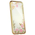 Puzdro Forcell Diamond TPU Samsung Galaxy S8+ G955 vzor kvety - zlaté