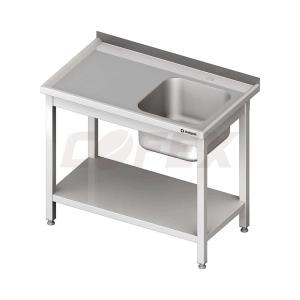 Umývací stôl s jedným drezom a s policou  800x700x850mm