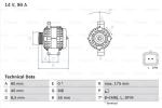 BOSCH Alternátor 0986041850