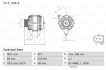 BOSCH Alternátor 0986044330