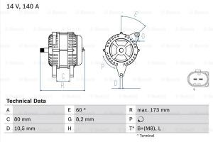 BOSCH Alternátor 0986049950