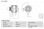 BOSCH Alternátor 0986080190