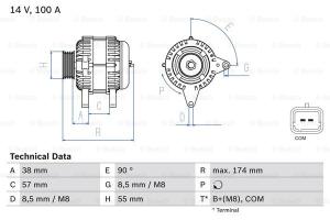 BOSCH Alternátor 0986083200