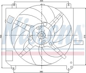 NISSENS Ventilátor chladenia motora 85167
