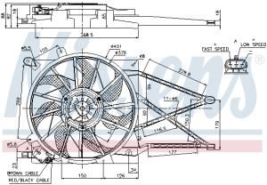 NISSENS Ventilátor chladenia motora 85185