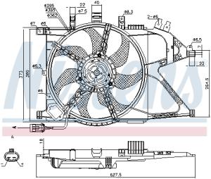NISSENS Ventilátor chladenia motora 85196